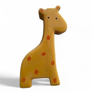 Yellow Giraffe Ceramic Coin Bank
